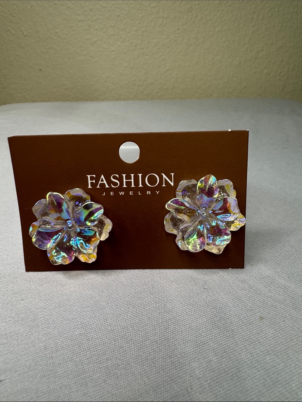 Fashion Jewelry Iridescent Flower Stud Earrings - Multicolor